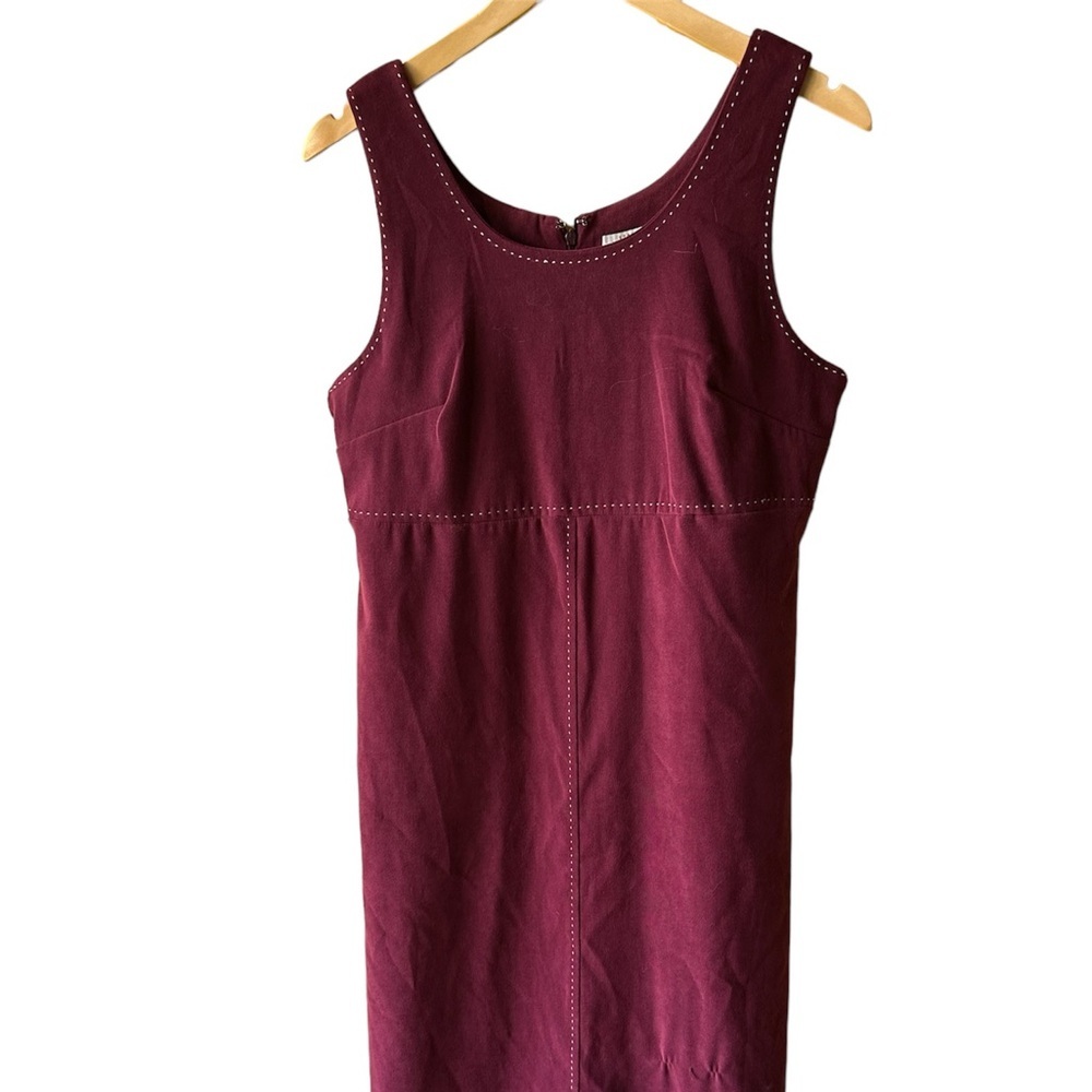 White Stag Stretch Women's Burgundy Sleeveless Round Neck Dress Size S(4/6)